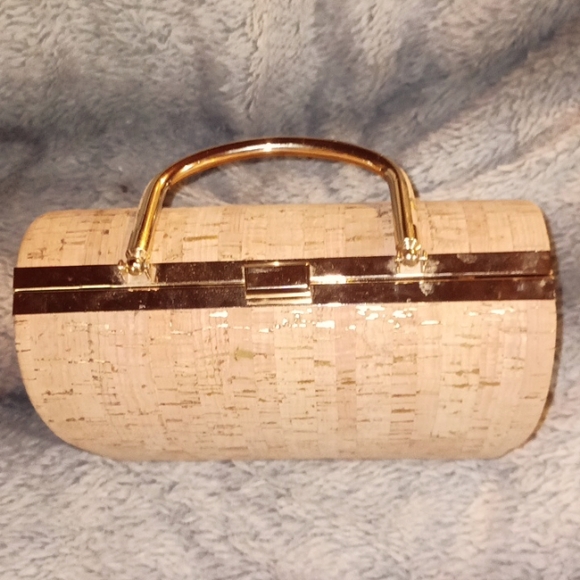 D'MAREAUX Top Handle Carry Cork Fabric Purse - Picture 4 of 6